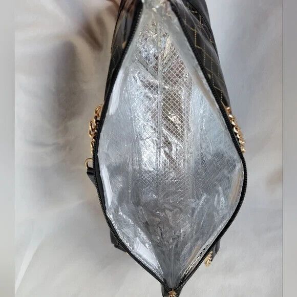 Wild Eye Wine Bottle or Lunch Insulated Cooler Bag Gold Studded Freezer Handbag - Picture 7 of 7